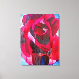 Resumen de la acuarela Rosa Etoile de Holland arte
