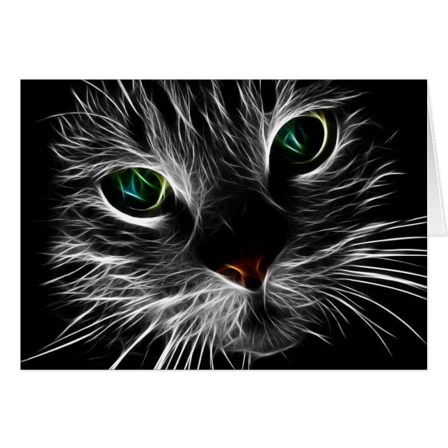 Resumen de la cara de White Kitty | Fractal Kitty (Anverso (Horizontal))