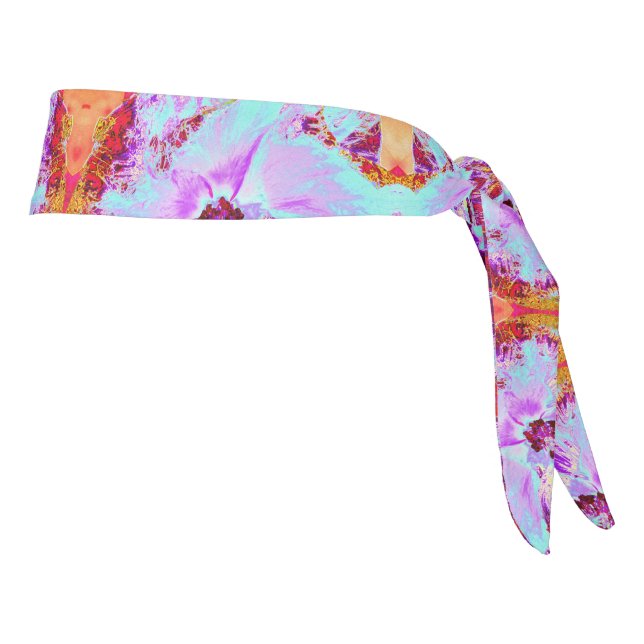 Resumen de la flor de Aqua tropical y Hibiscus púr (Girar 90)