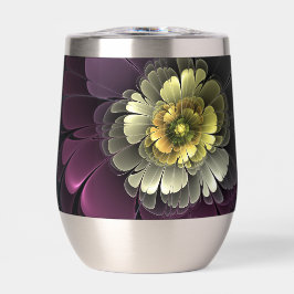 Resumen de la flor fractal gris purpur moderna