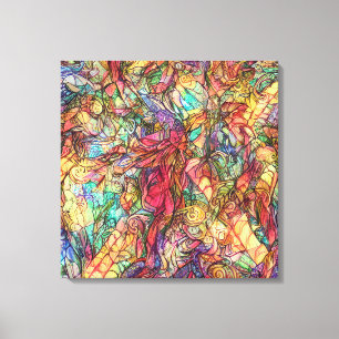 Resumen de la impresión de lienzo de arte