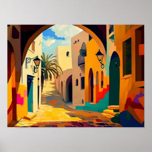 Resumen de la impresión de lienzo de Cityscape   C