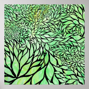 Resumen de la impresión de lienzo de diseño de hoj