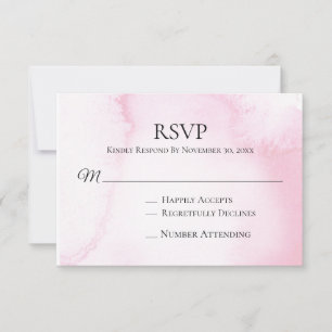 *~* Resumen de la inserción de RSVP de boda rosa R
