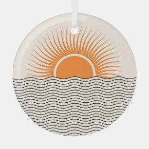 Resumen de la puesta de sol: decoración geométrica
