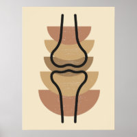 Resumen de la rodilla poster de arte médico conjun