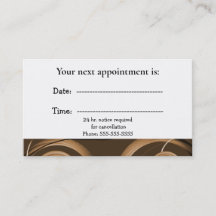 Resumen de la tarjeta de cita médica Brown