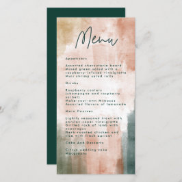 Resumen de la tarjeta de menú del Boda de pincel d