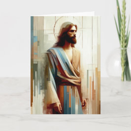 Resumen de la tarjeta de saludo de Jesús retrato