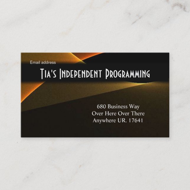 Resumen de la tarjeta de visita de doble cara únic (Anverso)