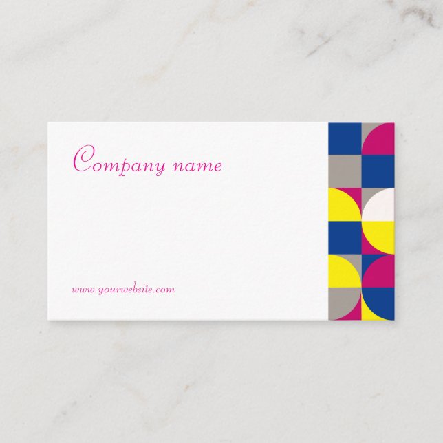 Resumen de la tarjeta de visita QR de la fucsia bl (Anverso)