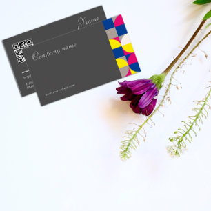 Resumen de la tarjeta de visita QR de la fucsia gr