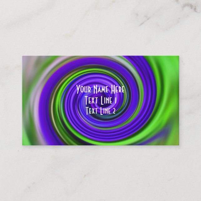 Resumen de la tarjeta de visita Red Yellow Swirls (Anverso)