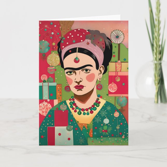 Resumen de la tarjeta navideña de artista femenina (Anverso)