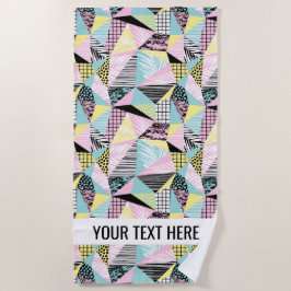 Resumen de la toalla de playa de texto del persona