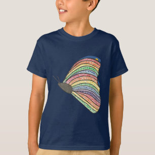 Resumen de las camisetas de la mariposa del moscas
