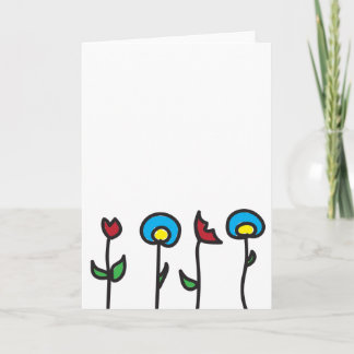 Resumen de las flores de primavera tarjeta de salu