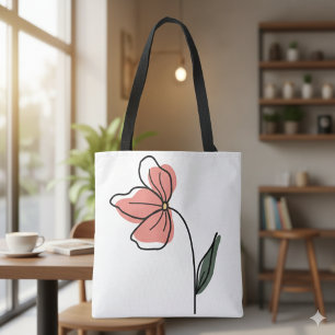 Resumen de las flores Minimalistas en la bolsa