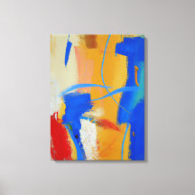 Resumen de lienzo de arte AI de colores cálidos