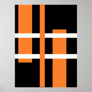 Resumen de líneas de arte moderno Naranja blanco n