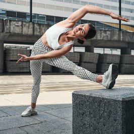 Resumen de líneas triangulares Capri Leggings