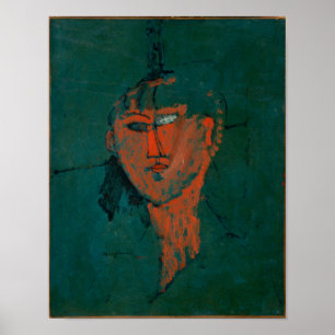 Resumen de Modigliani Naranja Impresión de arte ve