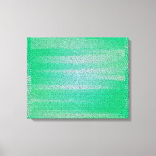 Resumen de mosaico verde Personalizable de lienzo