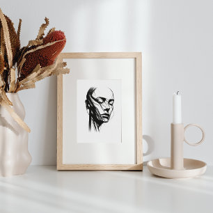 Resumen de mujeres de arte negro y blanco