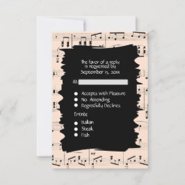 Resumen de música Black and Peach RSVP w Menu Choi