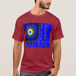 Resumen de ojos dorados con camiseta oscura
