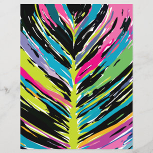 Resumen de papel de hoja tropical multicolor