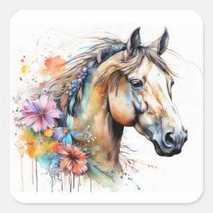 Resumen de Pegatinas de caballos coloridos