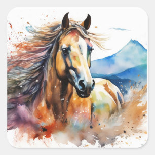 Resumen de Pegatinas de caballos coloridos