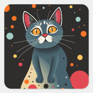 Resumen de Pegatinas de gatos coloridos