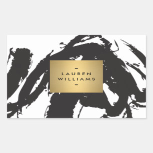 Resumen de pinceles negros Pegatinas personalizado