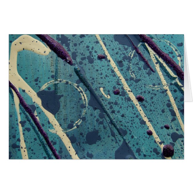 Resumen de pintura azul (Anverso (Horizontal))