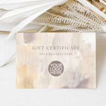 Resumen de pintura Elegante Certificado de Regalo