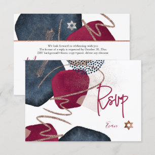 Resumen de PixDezines RSVP Navy Bar Mitzvah ✡