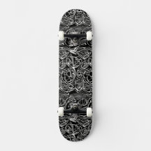 Resumen de skateboard en blanco y negro