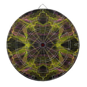 Resumen de tablero de dibujo fractal rosa, amarill