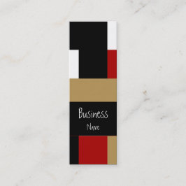 Resumen de tarjeta de visita Red Black White Tan G