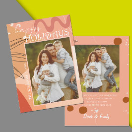 Resumen de Terracotta Diseño Foto Felices Fiestas