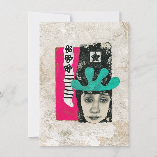 Resumen De Una Tarjeta De Saludo Lunática De Una V (Anverso)