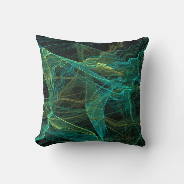 Resumen del almohada verde Verde azulado Aqua (Anverso)
