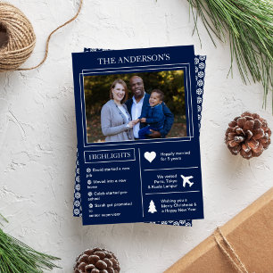 Resumen del año   Infografía de Navidad Azul