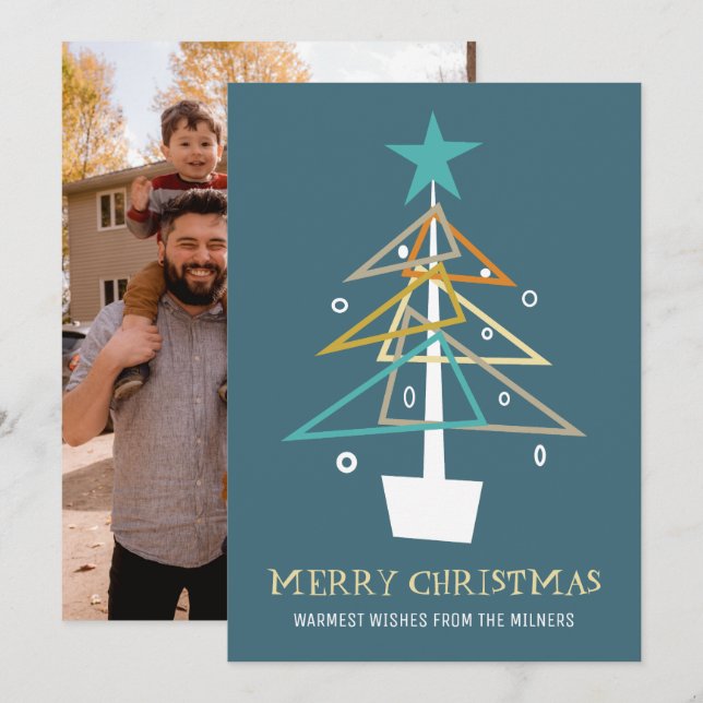 Resumen del árbol de Navidad a mediados del siglo (Anverso / Reverso)