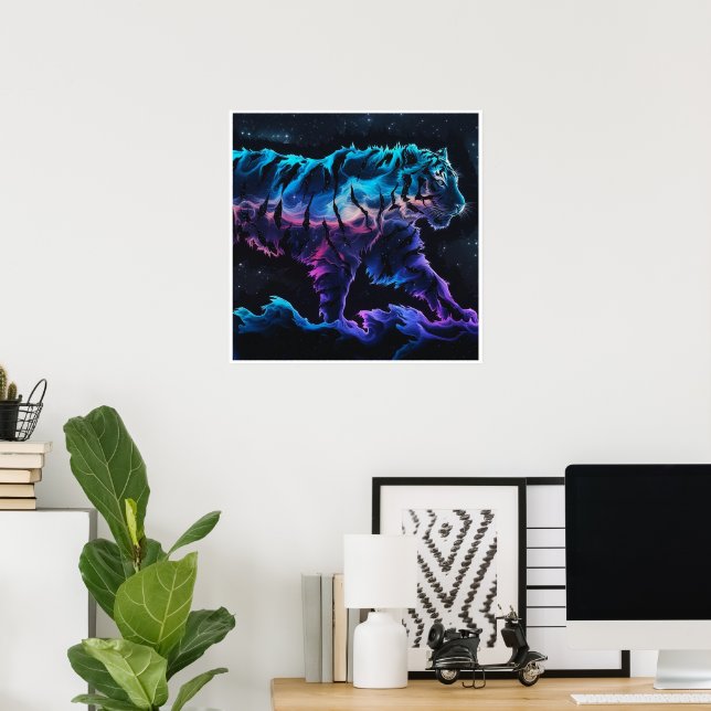 Resumen del arte conceptual de la tinta del tigre  (Oficina en casa)