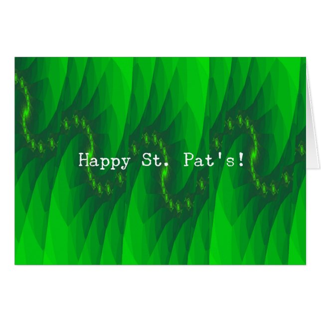 Resumen del arte digital verde St. Pat (Anverso (Horizontal))
