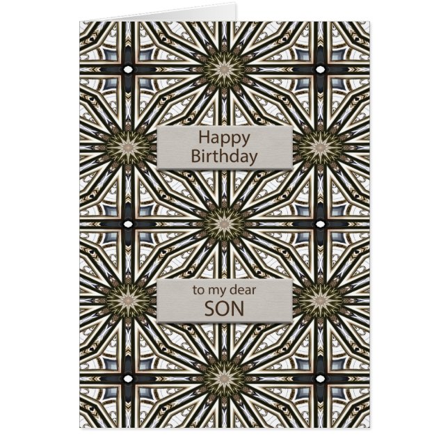 Resumen del cumpleaños del hijo Diseño de Mandala (Frente)