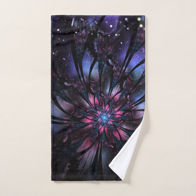 Resumen del diseño de flor fractal. (Toalla de mano)